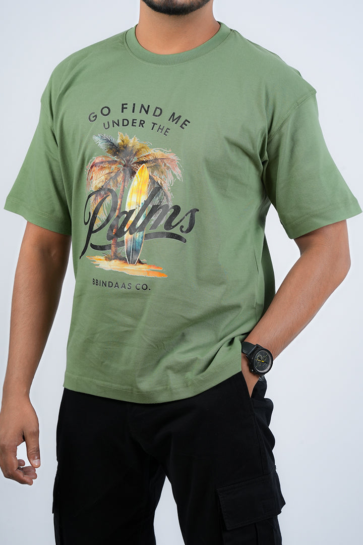 Go Find Me Under the Palms Oversized T-Shirt