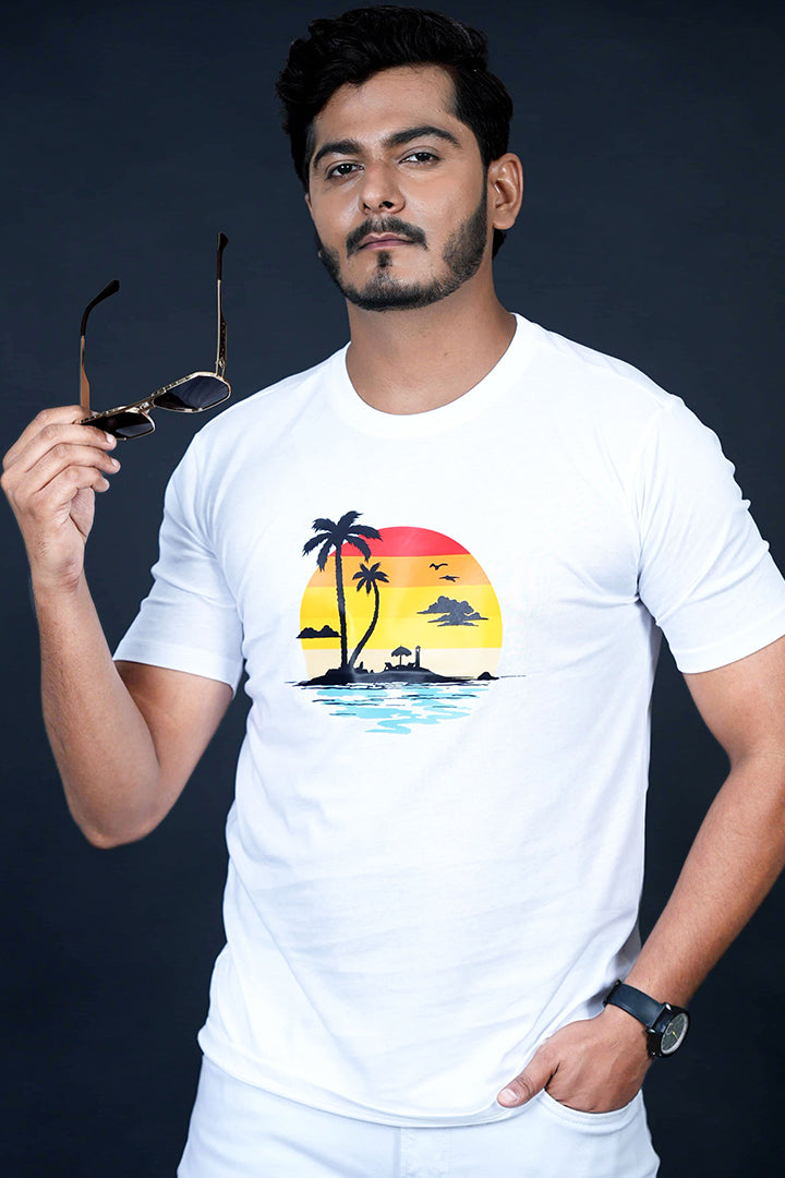 Sunset and Sea Regular Fit T-Shirt