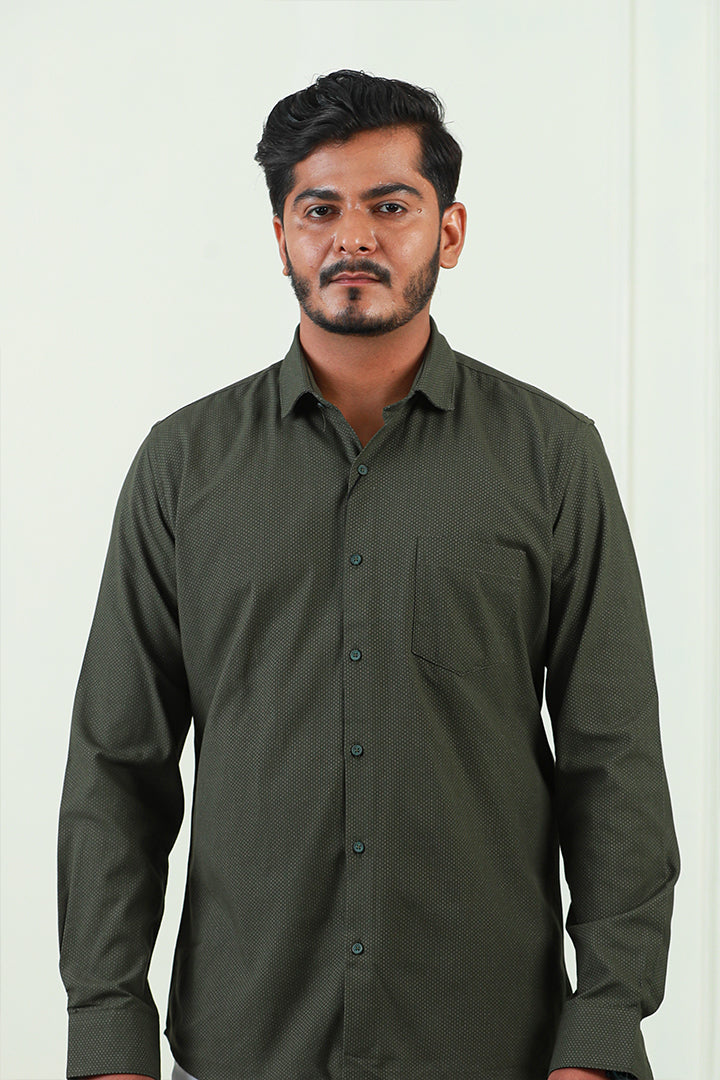 Polka Dots Olive Shirt